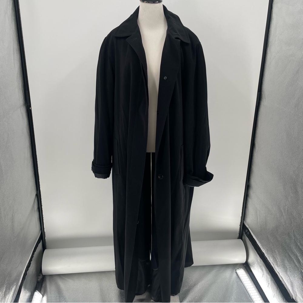 Gallery Black Long Trench Coat